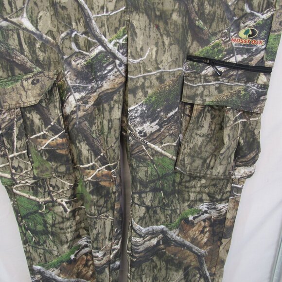 Mossy Oak Men's Cargo Pocket Hunting Pant Elastic Waist Zip Pocket XXL (44-46) - Picture 3 of 10